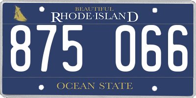 RI license plate 875066