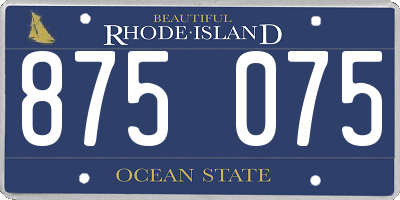 RI license plate 875075