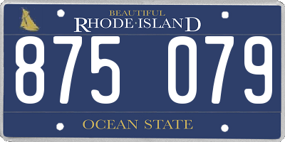 RI license plate 875079