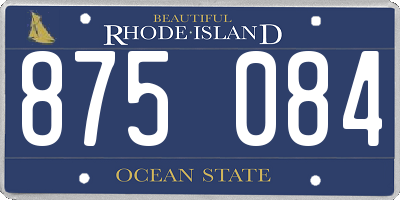 RI license plate 875084