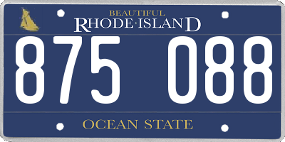 RI license plate 875088