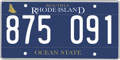 RI license plate 875091