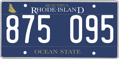 RI license plate 875095