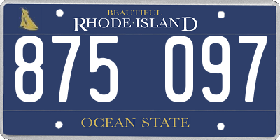 RI license plate 875097