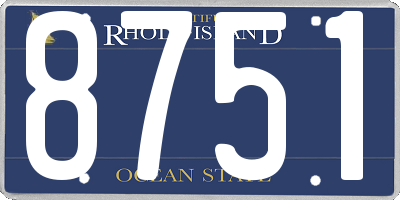 RI license plate 8751