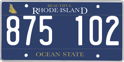 RI license plate 875102