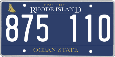 RI license plate 875110