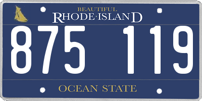 RI license plate 875119