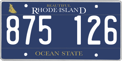 RI license plate 875126