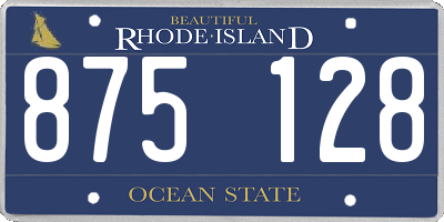 RI license plate 875128