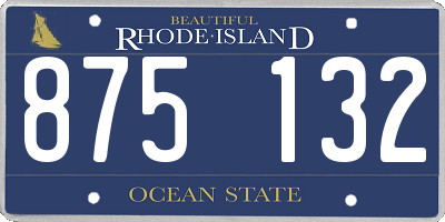 RI license plate 875132