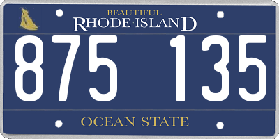 RI license plate 875135