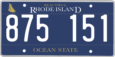 RI license plate 875151