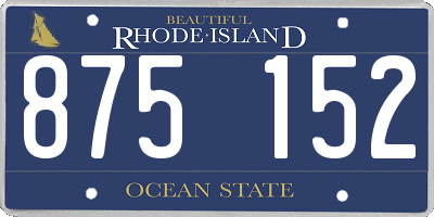 RI license plate 875152