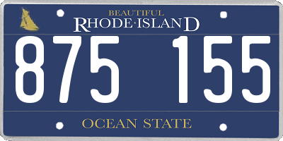RI license plate 875155