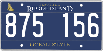 RI license plate 875156