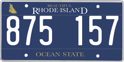 RI license plate 875157