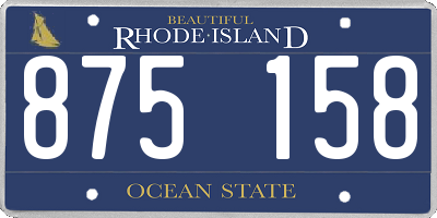 RI license plate 875158