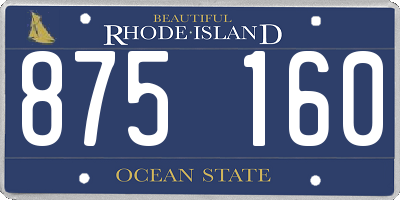 RI license plate 875160