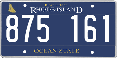 RI license plate 875161