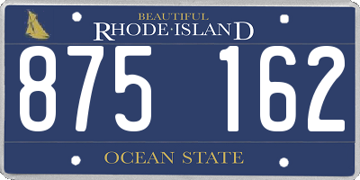 RI license plate 875162