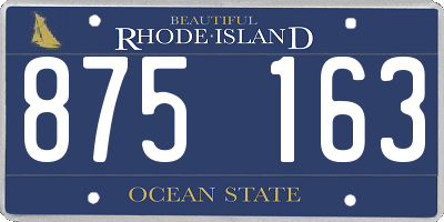 RI license plate 875163