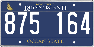 RI license plate 875164