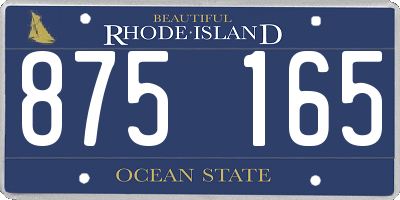 RI license plate 875165