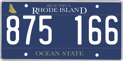 RI license plate 875166