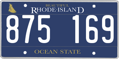 RI license plate 875169