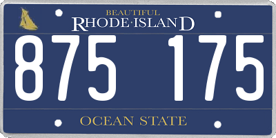 RI license plate 875175