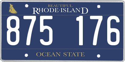 RI license plate 875176