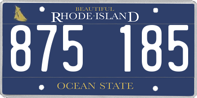 RI license plate 875185