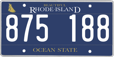 RI license plate 875188