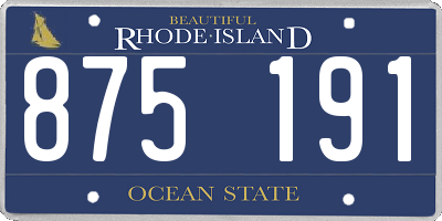 RI license plate 875191