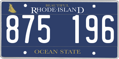 RI license plate 875196
