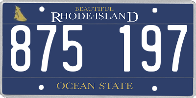 RI license plate 875197