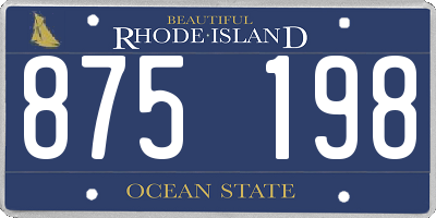 RI license plate 875198