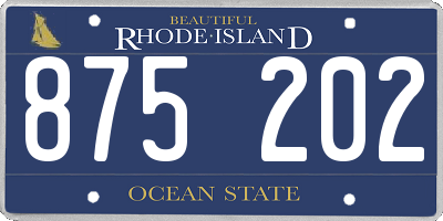 RI license plate 875202