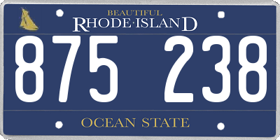 RI license plate 875238