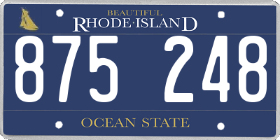RI license plate 875248