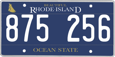 RI license plate 875256