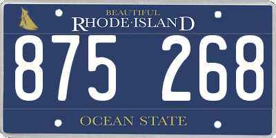 RI license plate 875268