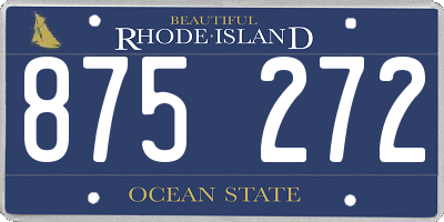 RI license plate 875272
