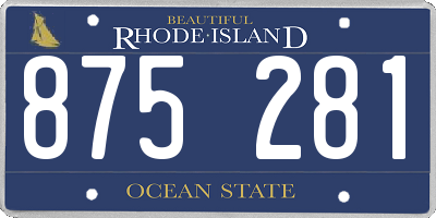 RI license plate 875281