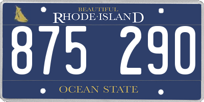RI license plate 875290