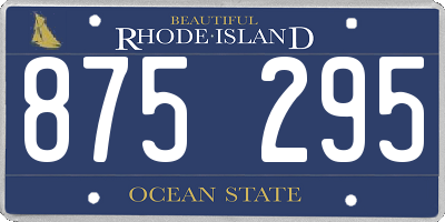 RI license plate 875295