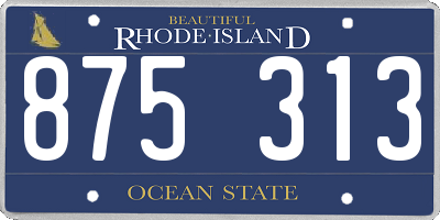RI license plate 875313