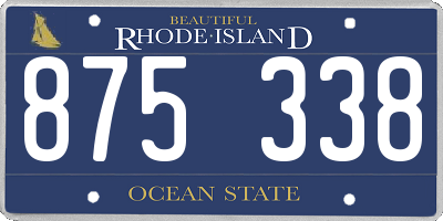 RI license plate 875338