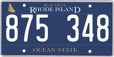 RI license plate 875348
